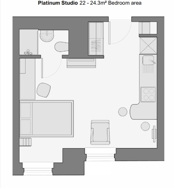 布拉德福德iQ Student Accommodation学生公寓13㎡ En-suite