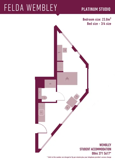 伦敦租房Felda House – Wembley, London